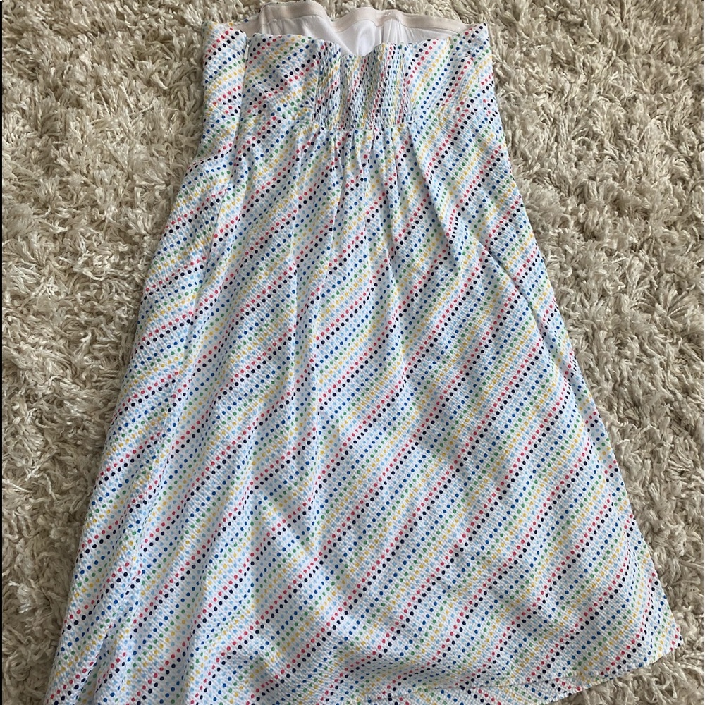 Lilly Pulitzer Multi-color Polka Dot Seersucker Strapless Dress, Size 0 dress - Picture 6 of 8
